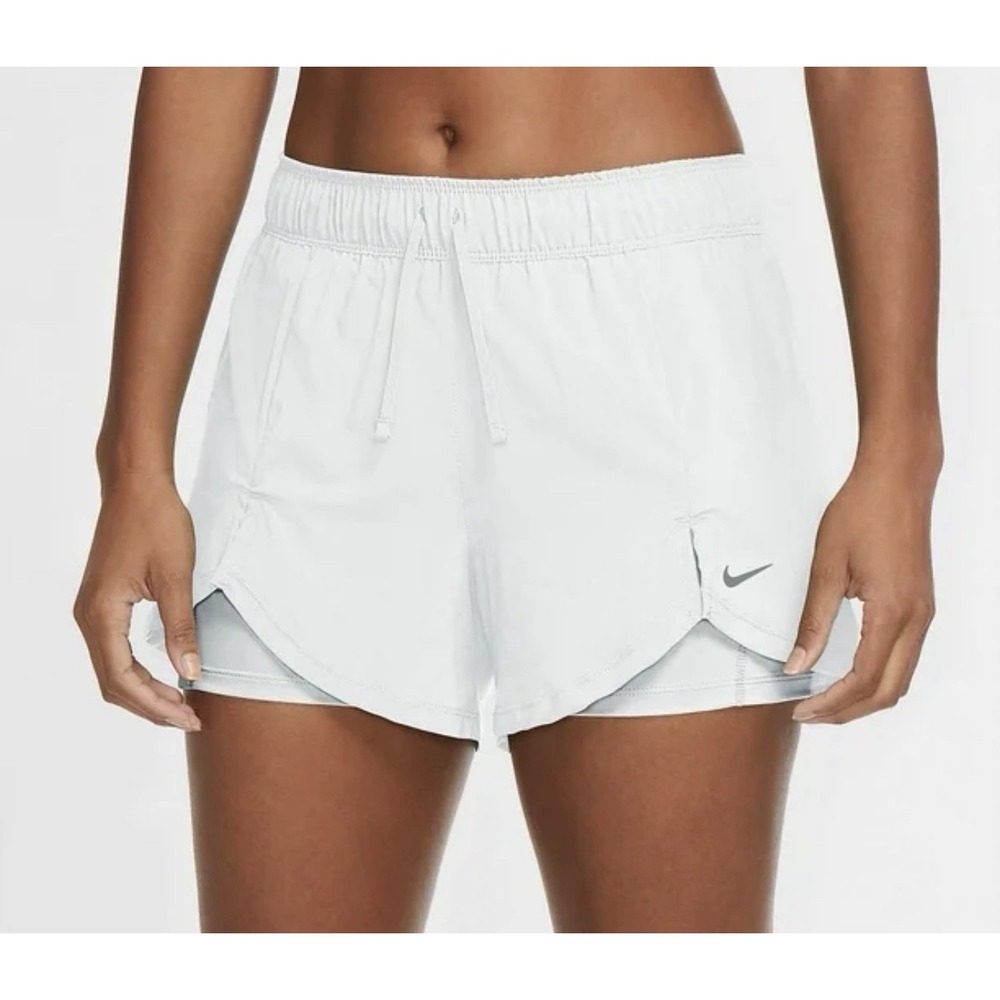 Nike White Flex Essential 2-in-1 White XS Training Shorts DA0453-100 Running